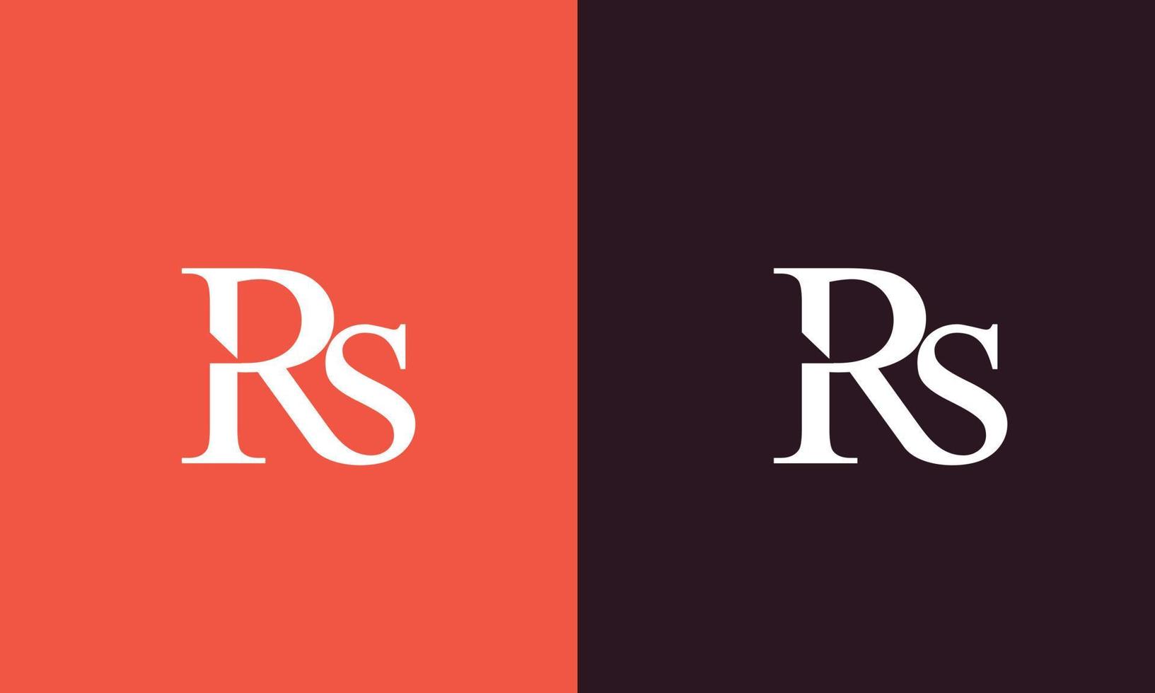 alfabetet bokstäver initialer monogram logotyp rs, sr, r och s vektor