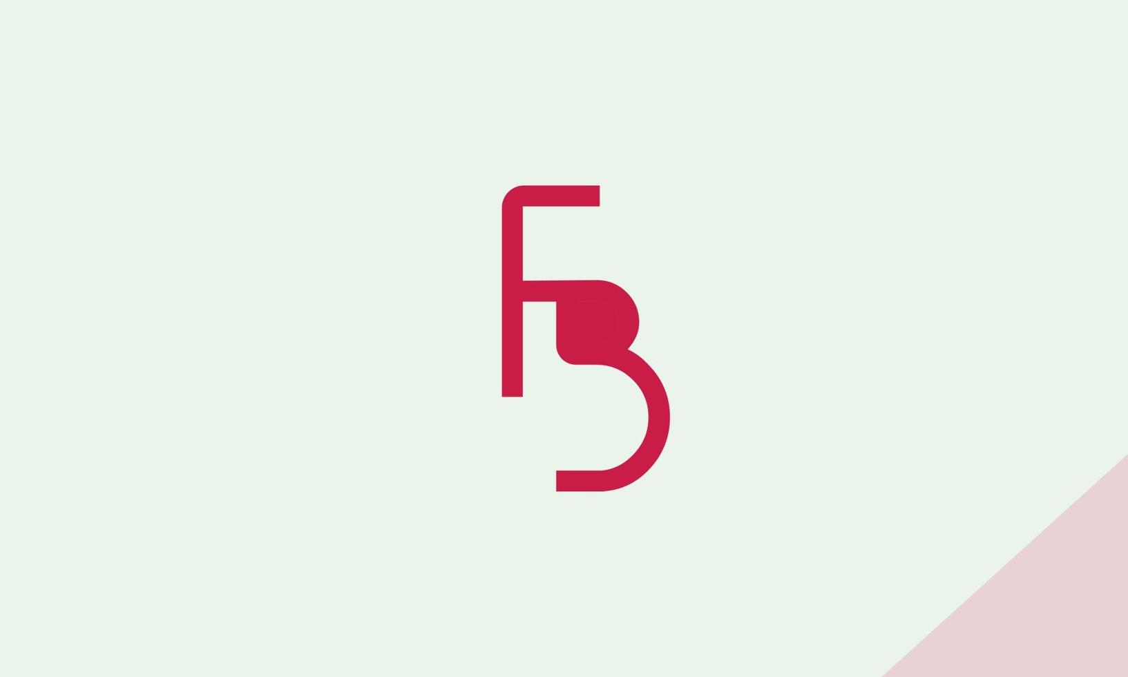 alfabetet bokstäver initialer monogram logotyp fb, bf, f och b vektor
