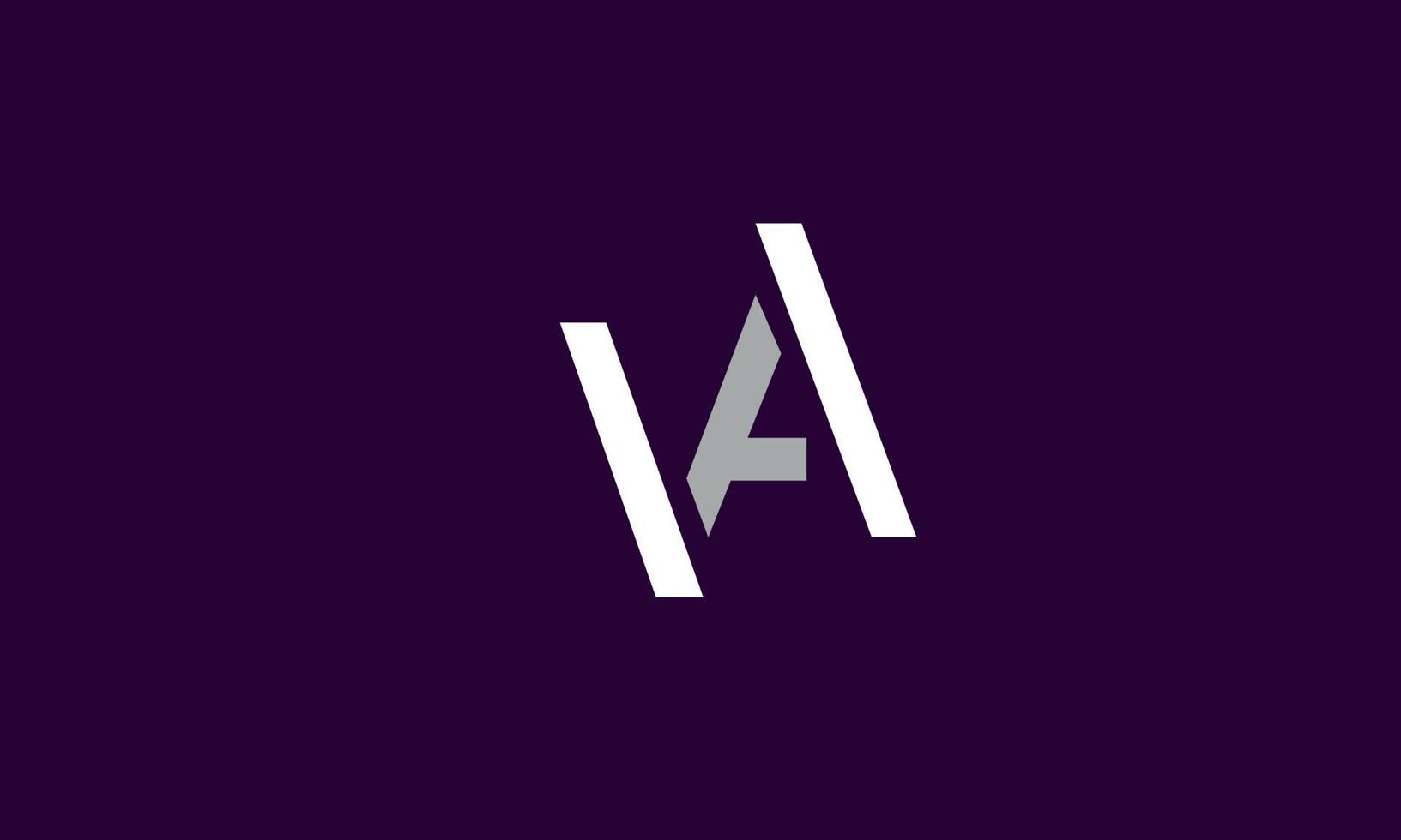 alfabetet bokstäver initialer monogram logotyp na, an, n och a vektor