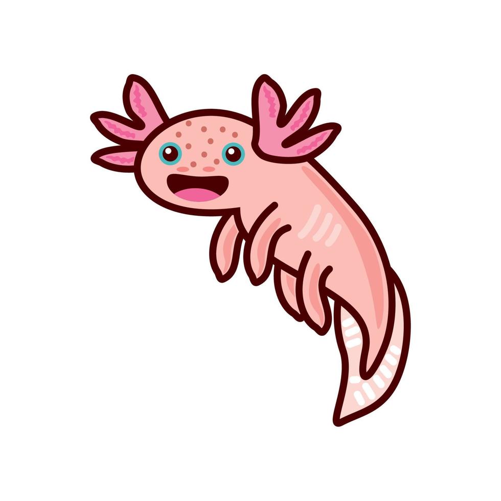 süße Axolotl-Ikone vektor