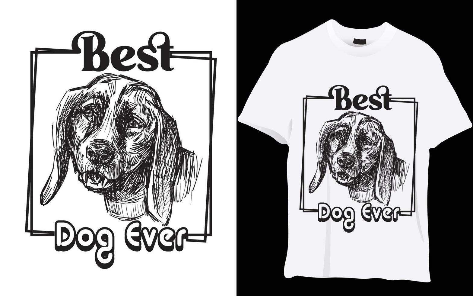 Hunde-T-Shirt-Design vektor