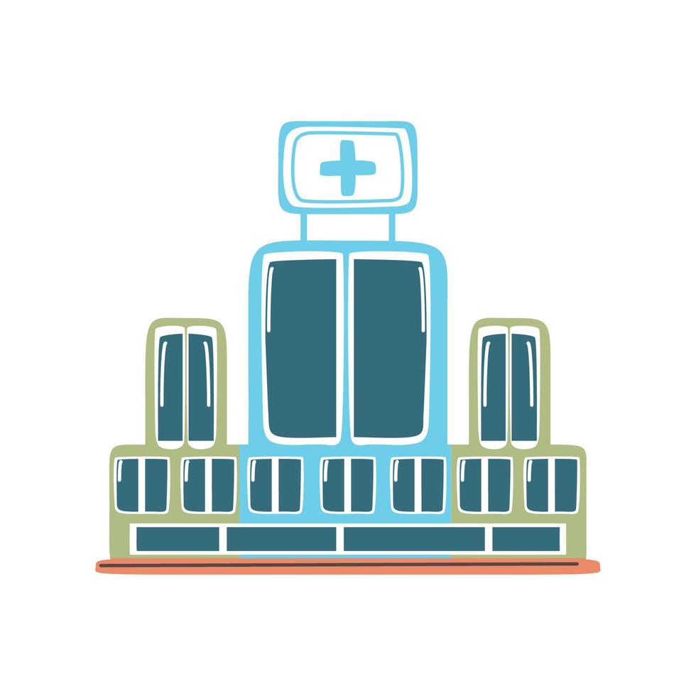 medicinsk byggnad sjukhus vektor