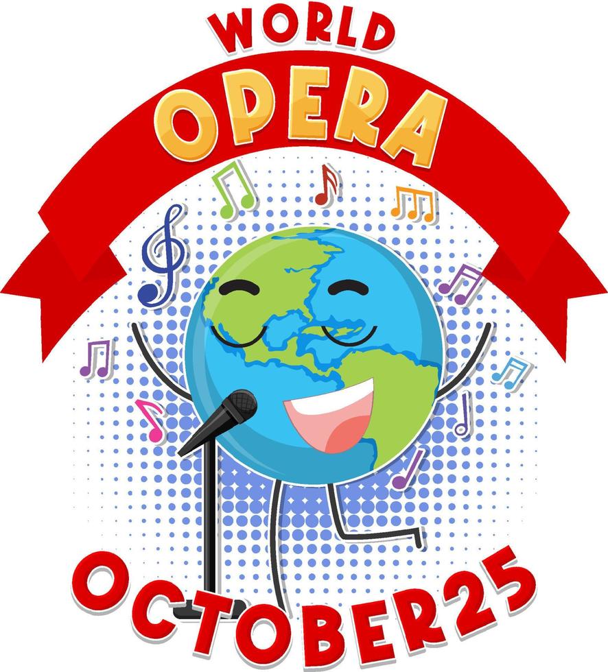 World Opera Day banner koncept vektor