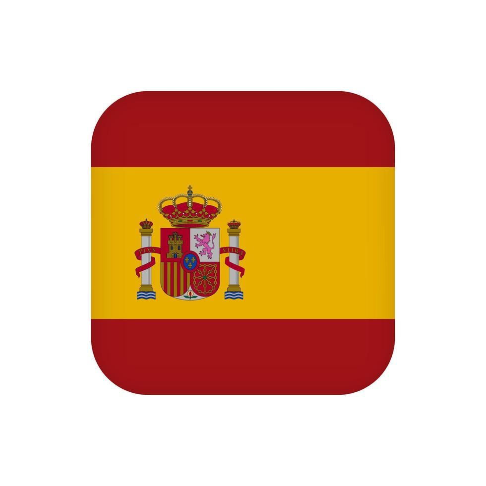 spanische Flagge, offizielle Farben. Vektor-Illustration. vektor