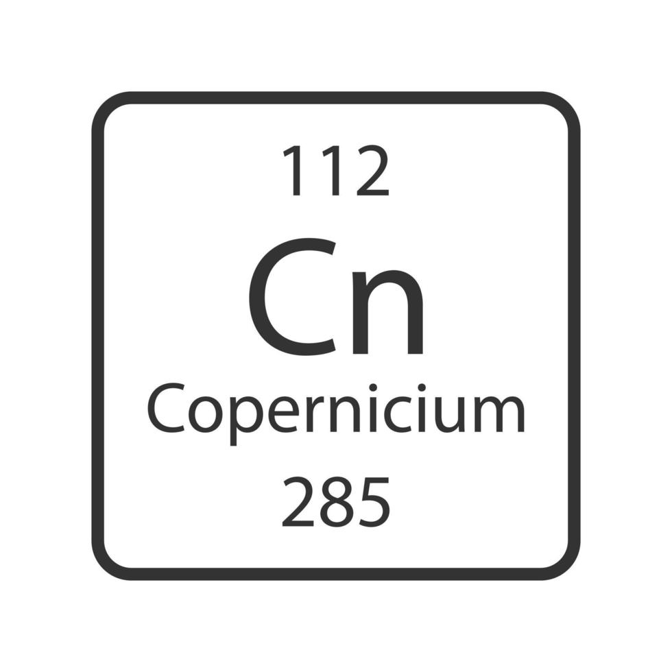 Copernicium-Symbol. chemisches Element des Periodensystems. Vektor-Illustration. vektor