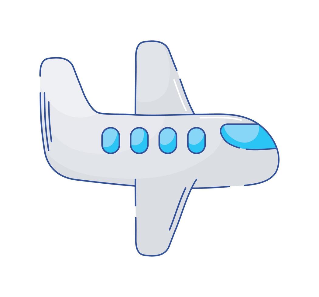 Flugzeug-Cartoon-Symbol vektor