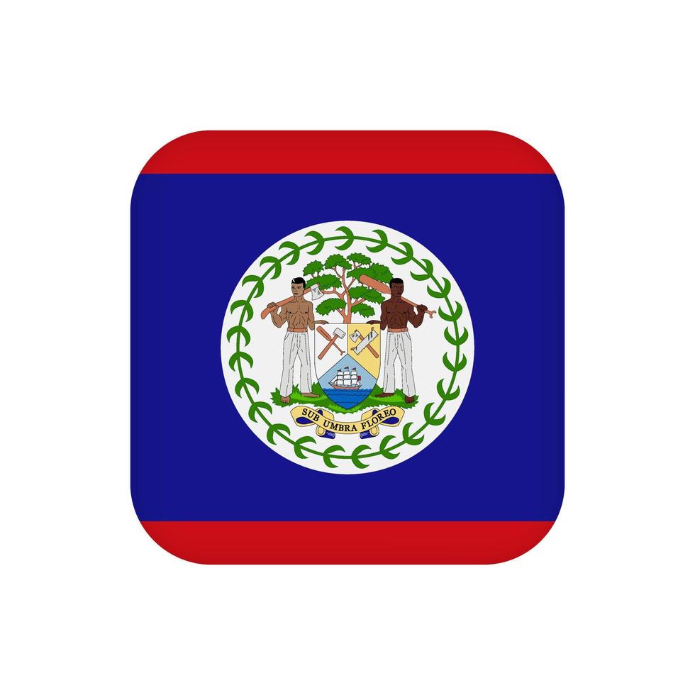 Belize-Flagge, offizielle Farben. Vektor-Illustration. vektor