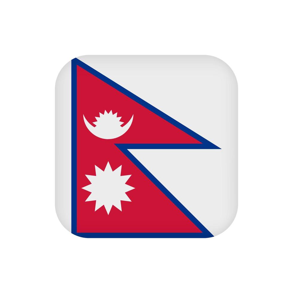 Nepal-Flagge, offizielle Farben. Vektor-Illustration. vektor
