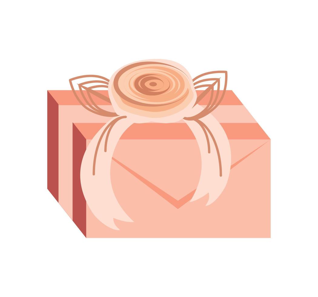 Geschenkbox mit Blume vektor