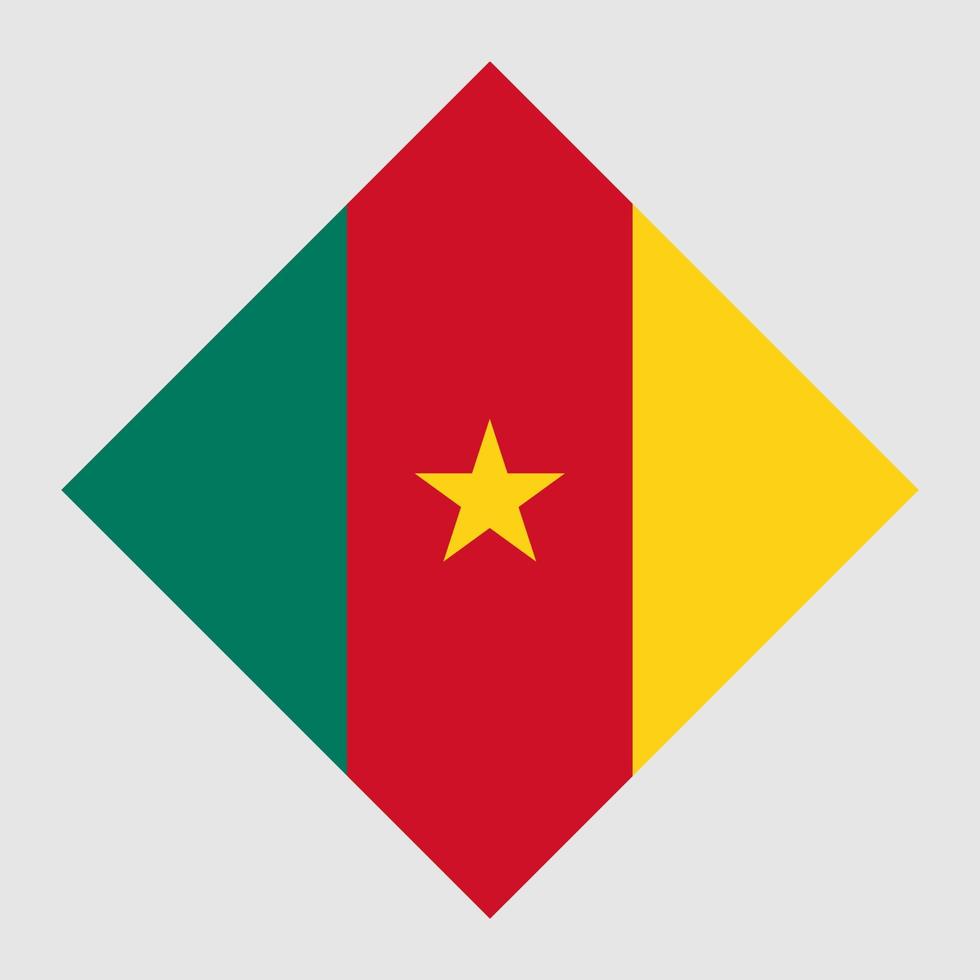 Kamerun flagga, officiella färger. vektor illustration.