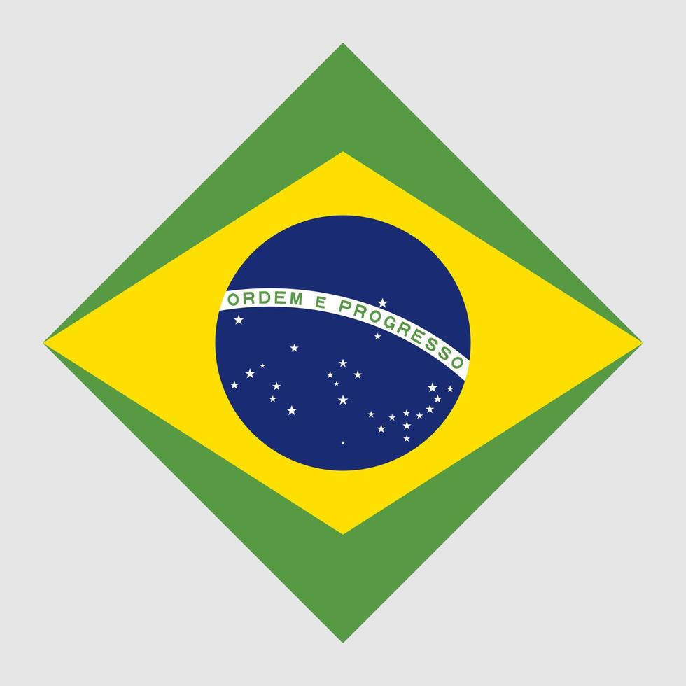 Brasilien-Flagge, offizielle Farben. Vektor-Illustration. vektor