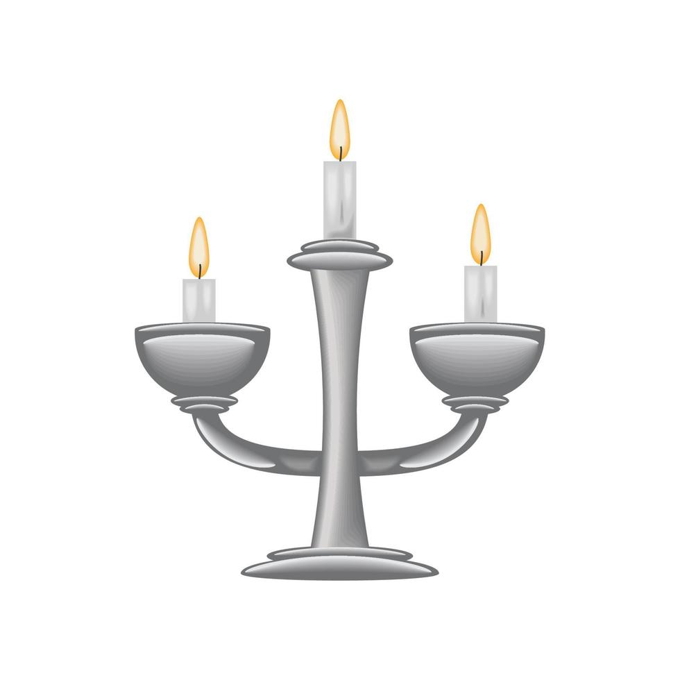 Kerzen im Kronleuchter-Symbol vektor