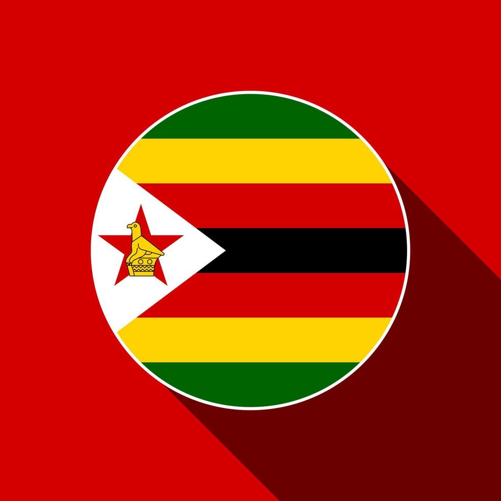 Land Simbabwe. Simbabwe-Flagge. Vektor-Illustration. vektor