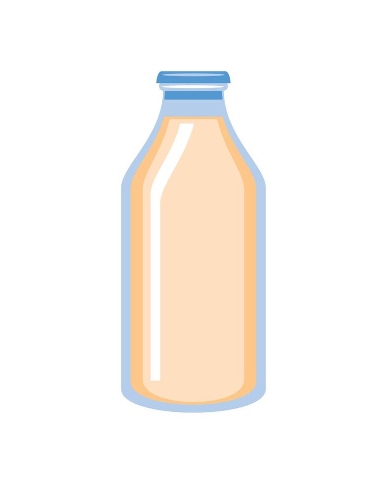 flasche glas milch vektor