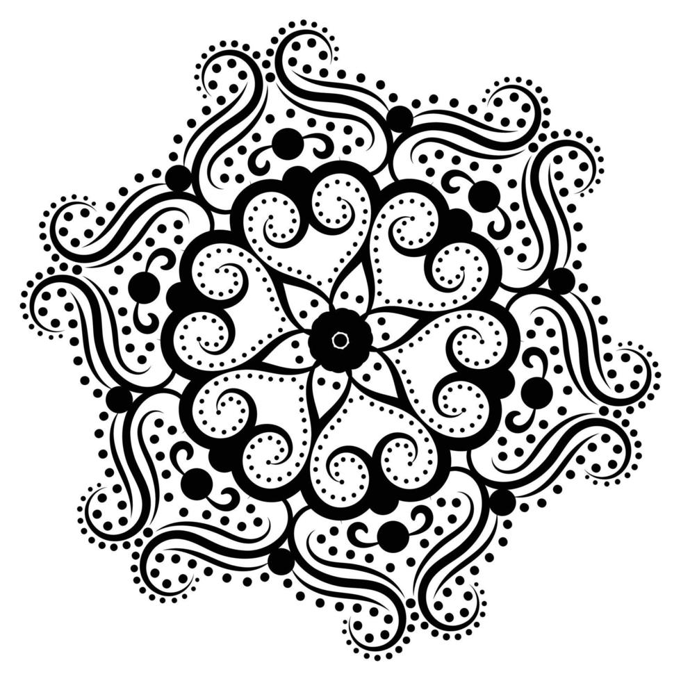 Mandala-Muster für die Dekoration. dekorativ, Ornament, Henna, Mehndi, Tätowierung vektor