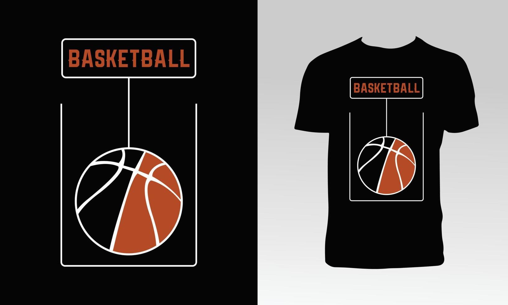 snygg basket t-shirt design vektor