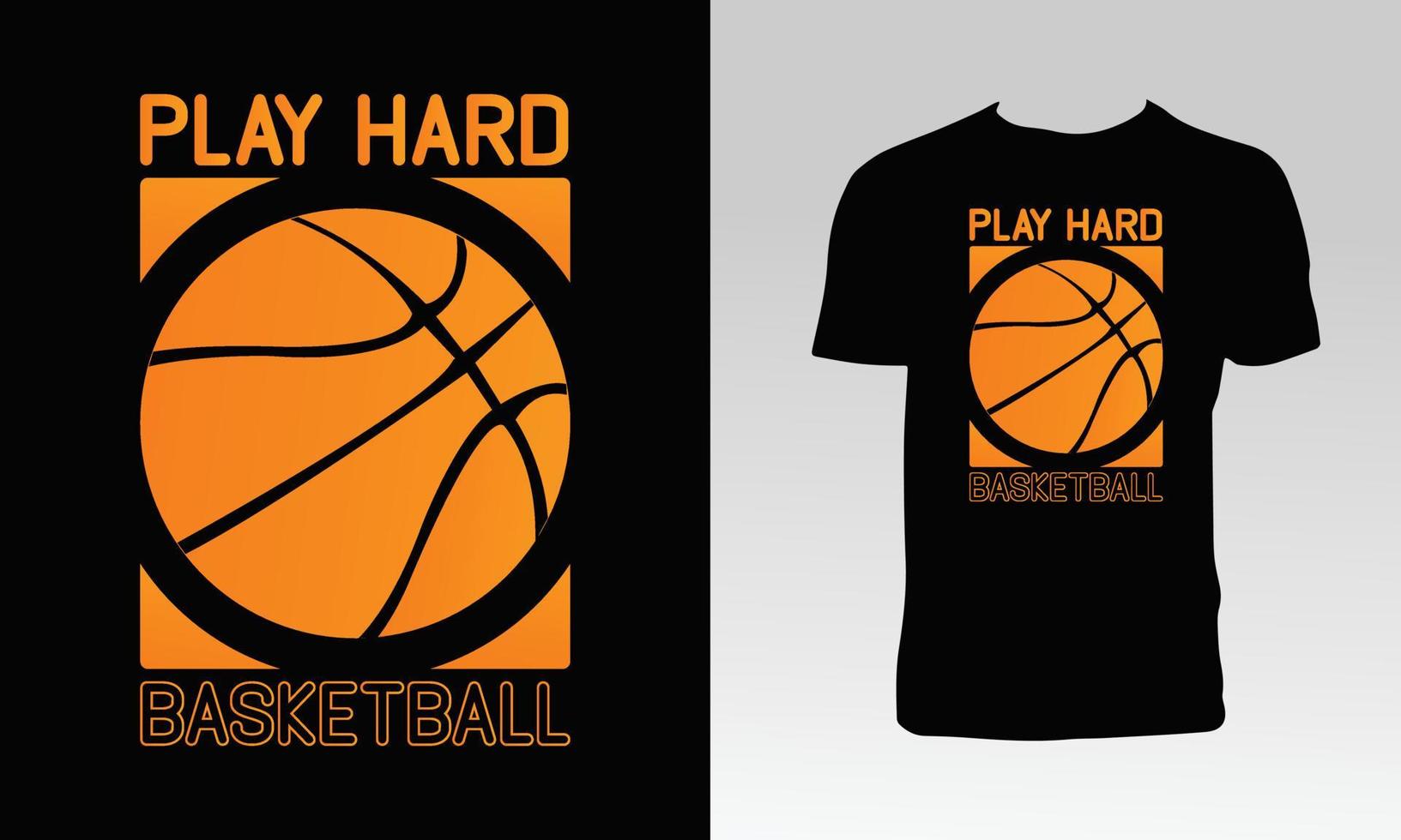 Basketball-Vektor-T-Shirt-Design vektor