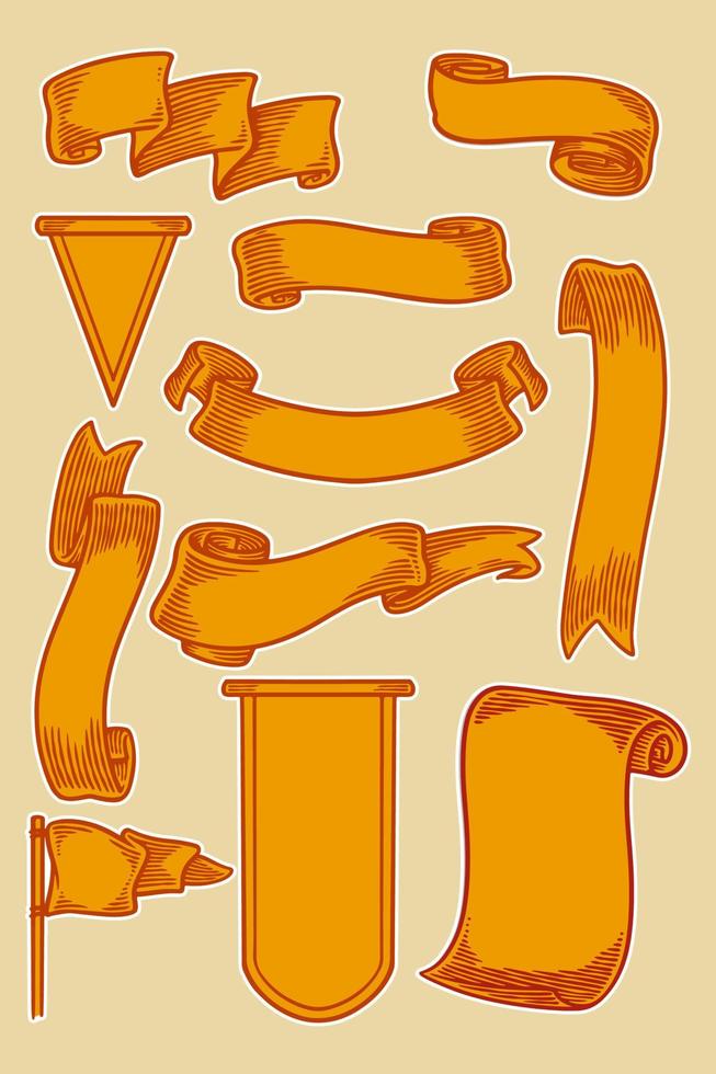 band banner set vektor illustration