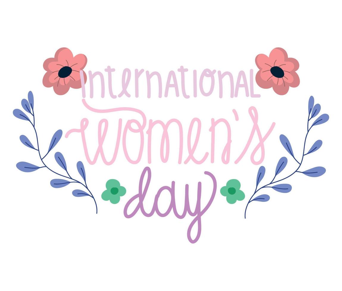 Poster zum internationalen Frauentag vektor