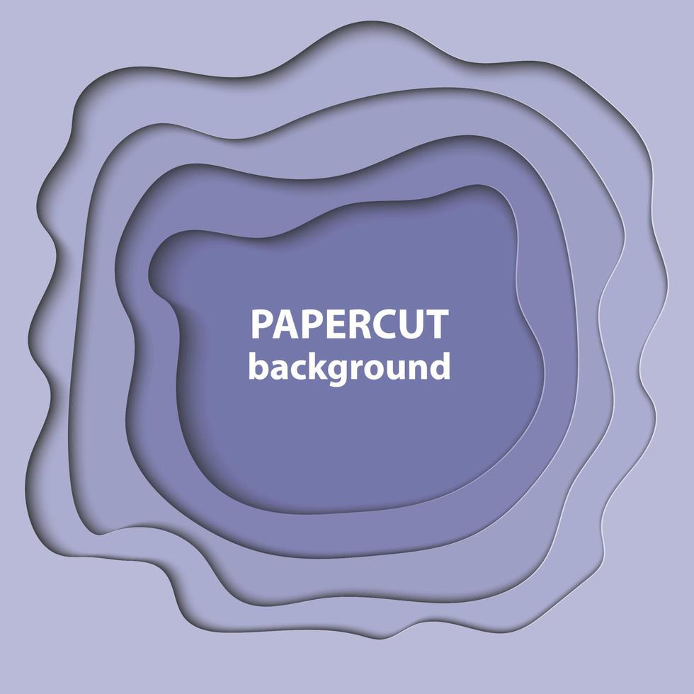 Vektorhintergrund mit violetten bunten Papierschnittformen. 3D abstrakter Papierkunststil, Designlayout für Geschäftspräsentationen, Flyer, Poster, Drucke, Dekoration, Karten, Broschüren vektor