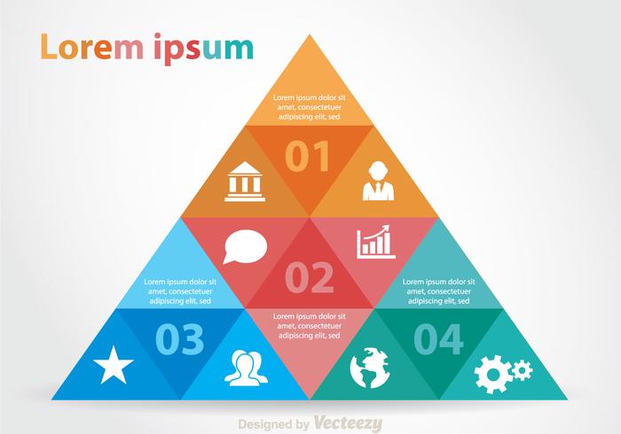 Bunte Pyramide-Diagramm vektor