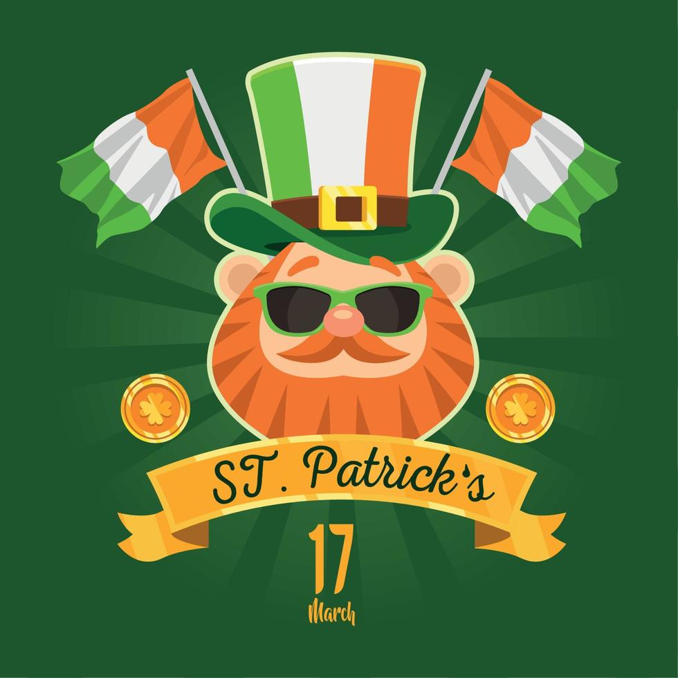 Saint Patricks Koboldkopf vektor