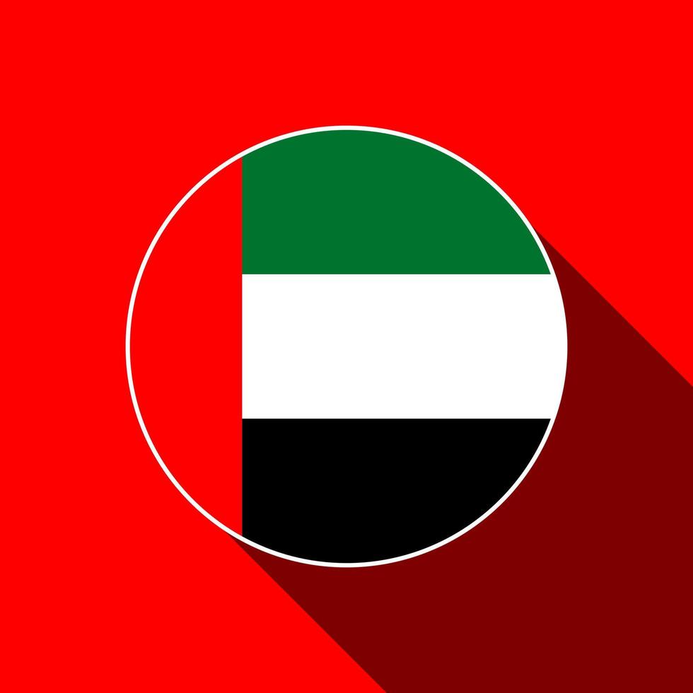 Land Vereinigte Arabische Emirate. Flagge der Vereinigten Arabischen Emirate. Vektor-Illustration. vektor