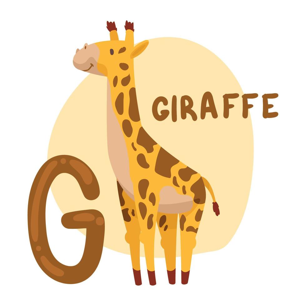 Giraffe und g-Brief vektor