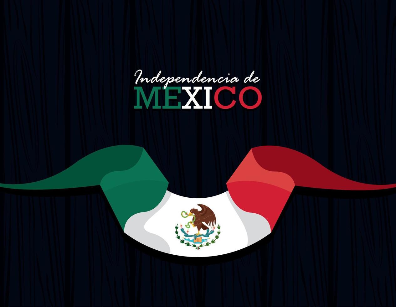 Independencia de Mexiko-Schriftzug vektor