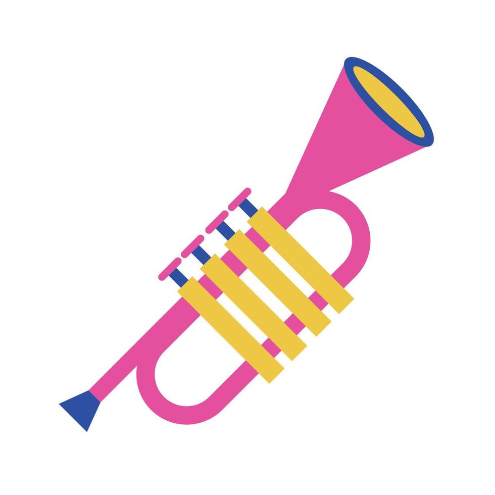 rosa trumpetinstrument vektor