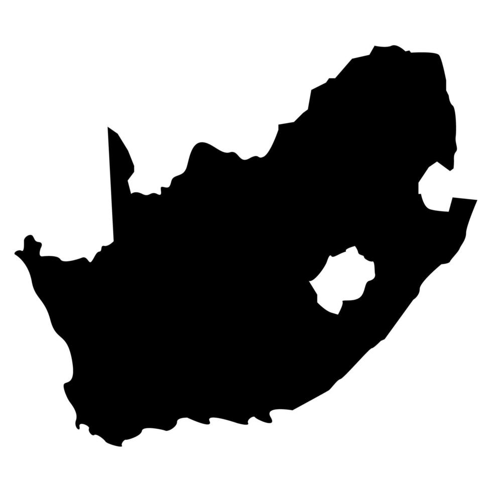 südafrika kartensilhouette vektor