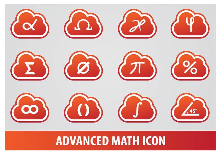 Erweiterte Math Icon Vektoren