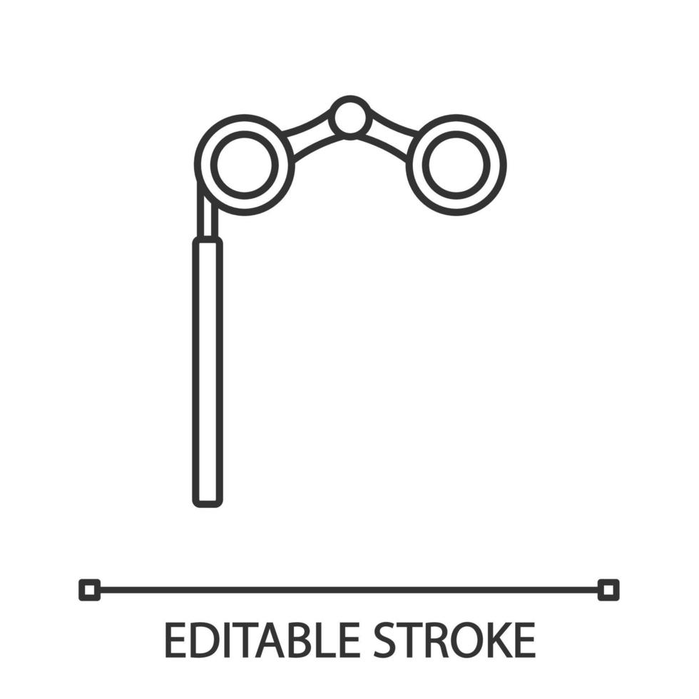 opera glasögon linjär ikon. tunn linje illustration. teaterkikare. kontur symbol. vektor isolerade konturritning. redigerbar linje