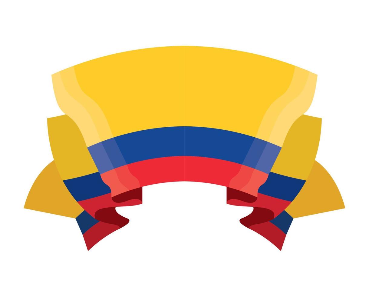kolumbianische flagge gefaltet vektor