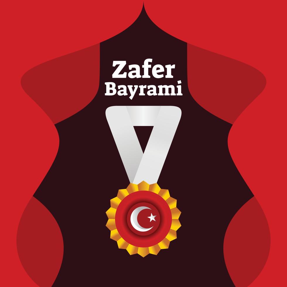 spezielle designvorlage für die türkische unabhängigkeit zafer bayrami vektor