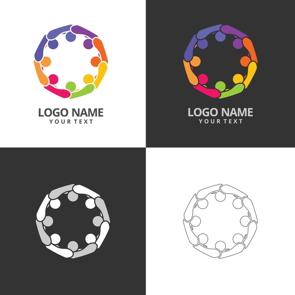 elegantes und klassisches, farbenfrohes Logo-Design für Unternehmen vektor