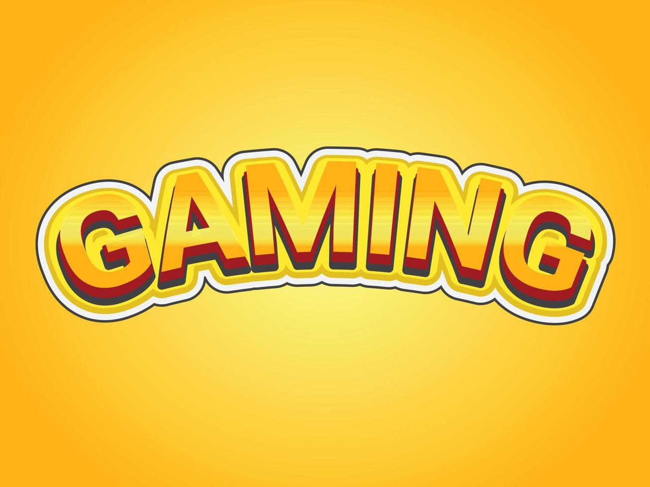 Gaming-Text-Effekt-Vorlage mit fettem 3D-Stil für das Logo vektor