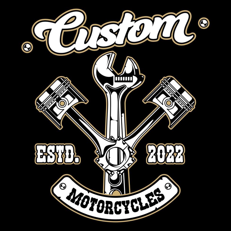 motorcykel klubb vektor lager illustration logotyp