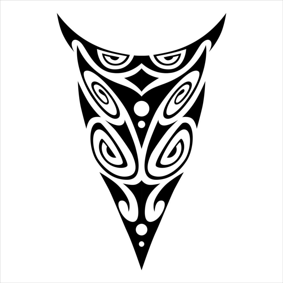 Tattoo-Ornament im Maori-Stil für Bein oder Arm, Hand, Schulter. Tattoo-Maori-Design. Kunst-Stammes-Tätowierung. Vektorskizze einer Maori-Tätowierung. vektor