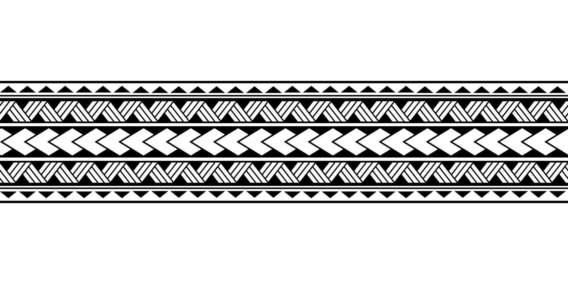 maori polynesiskt tatueringsarmband. tribal ärm sömlösa mönster vektor. vektor