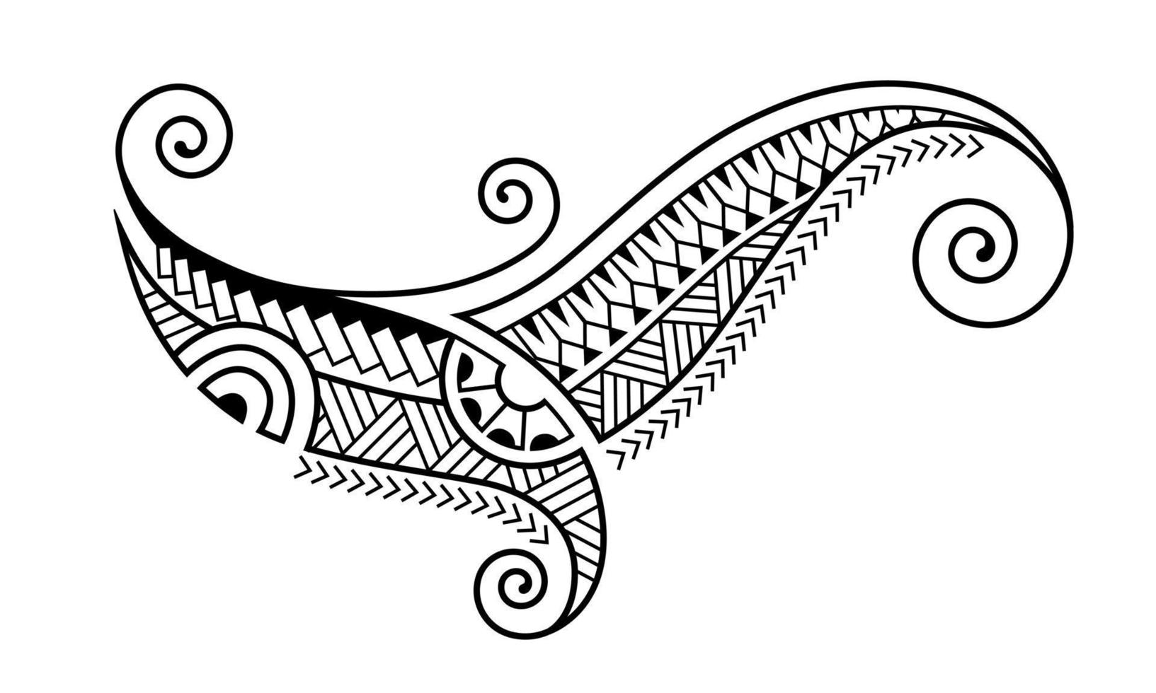 Tattoo-Maori-Design. Kunst-Stammes-Tätowierung. Vektorskizze einer Maori-Tätowierung. vektor