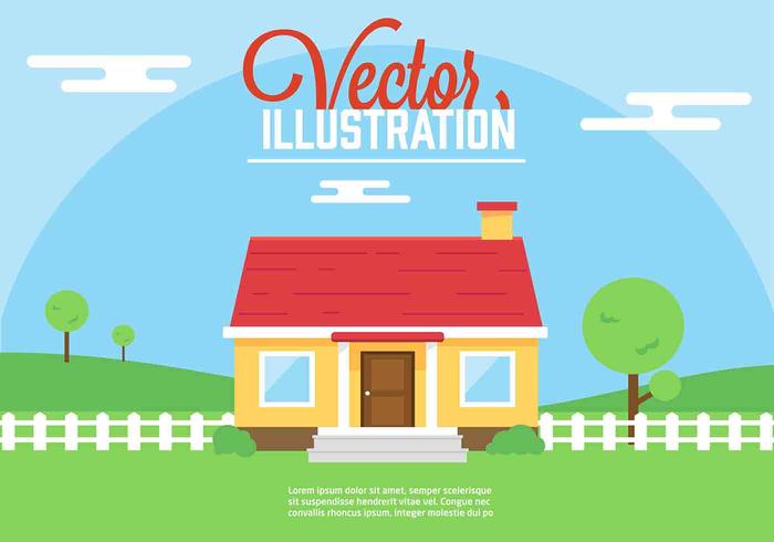 Gratis vektor hus illustration