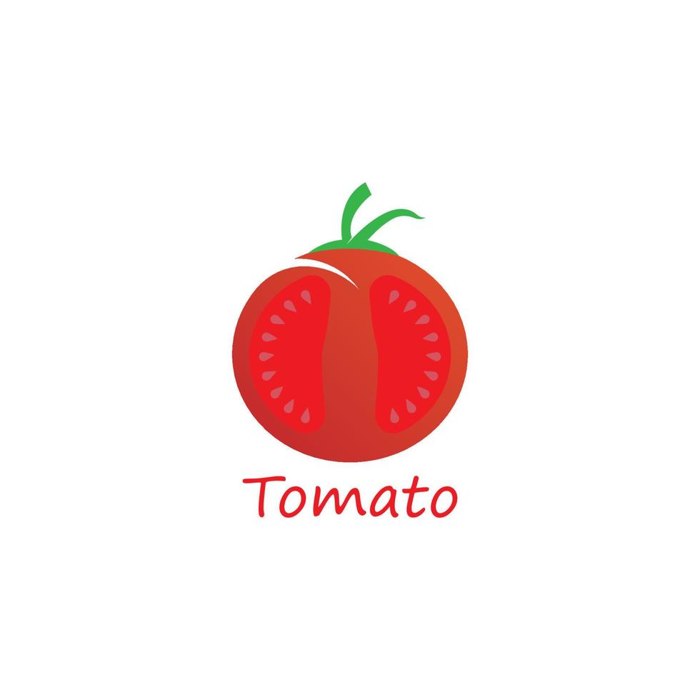 Tomaten-Logo-Design-Vorlage vektor