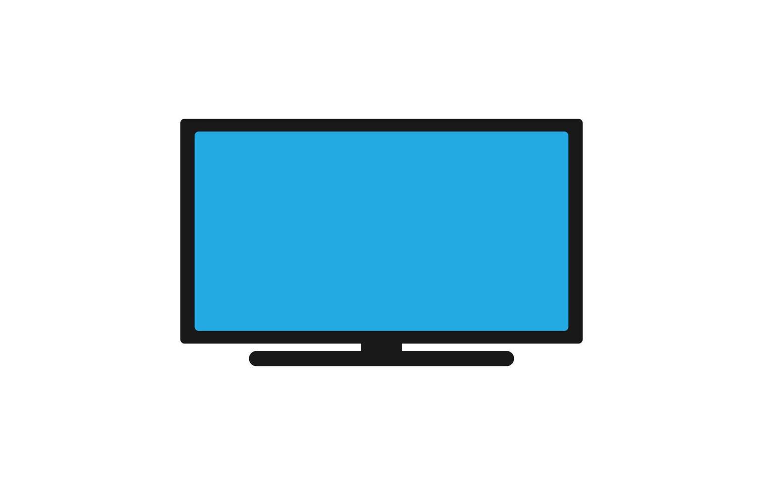 Fernsehsymbolvektor, solides Fernsehzeichen, buntes Piktogramm isoliert auf Weiß, Logoillustration vektor