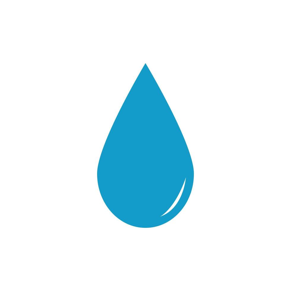 Wassersymbol, blaue Flüssigkeit, Tröpfchensymbol. vektor