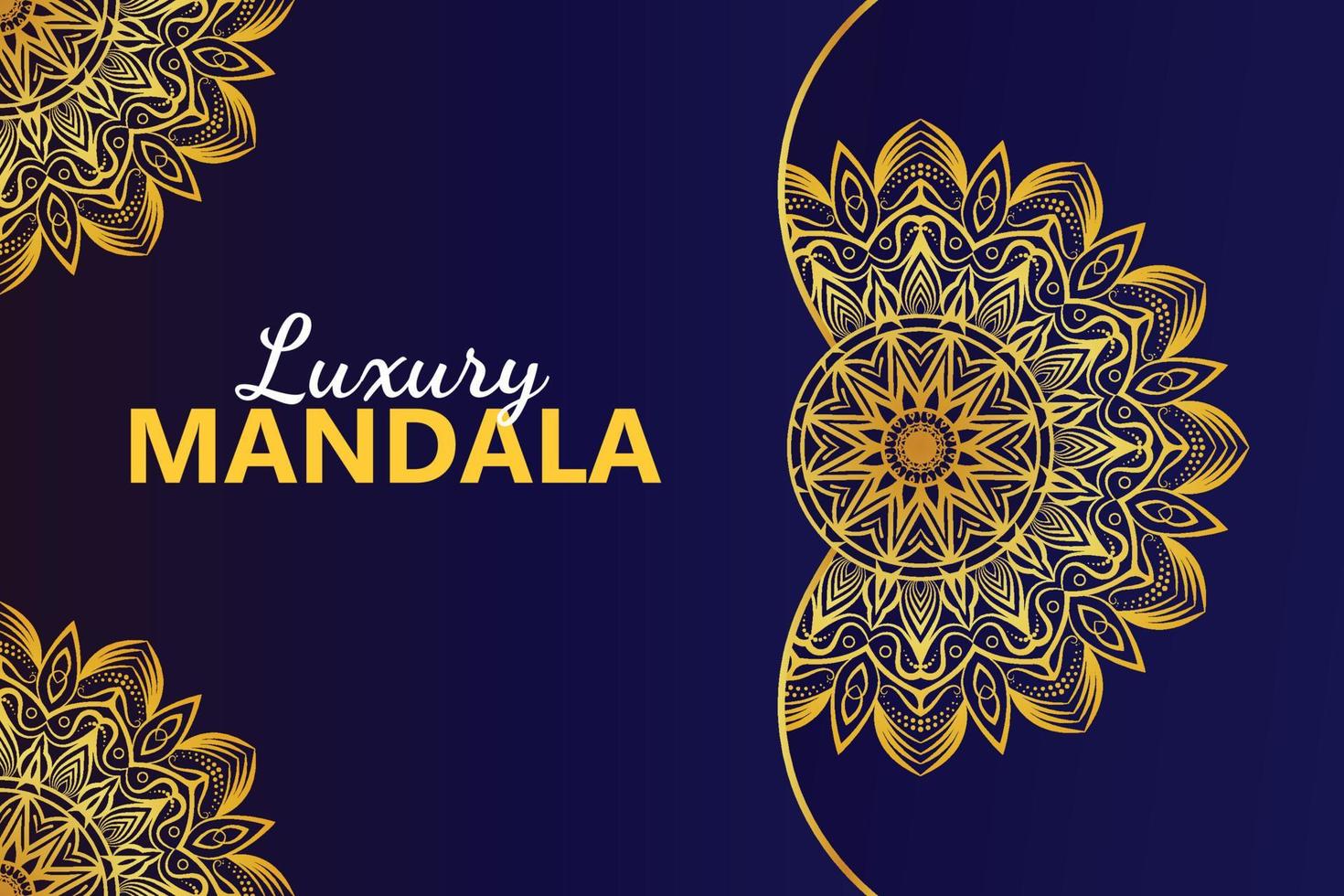 luxuriöses dekoratives Mandala-Vorlagendesign für Hintergrund mit goldener Farbe vektor