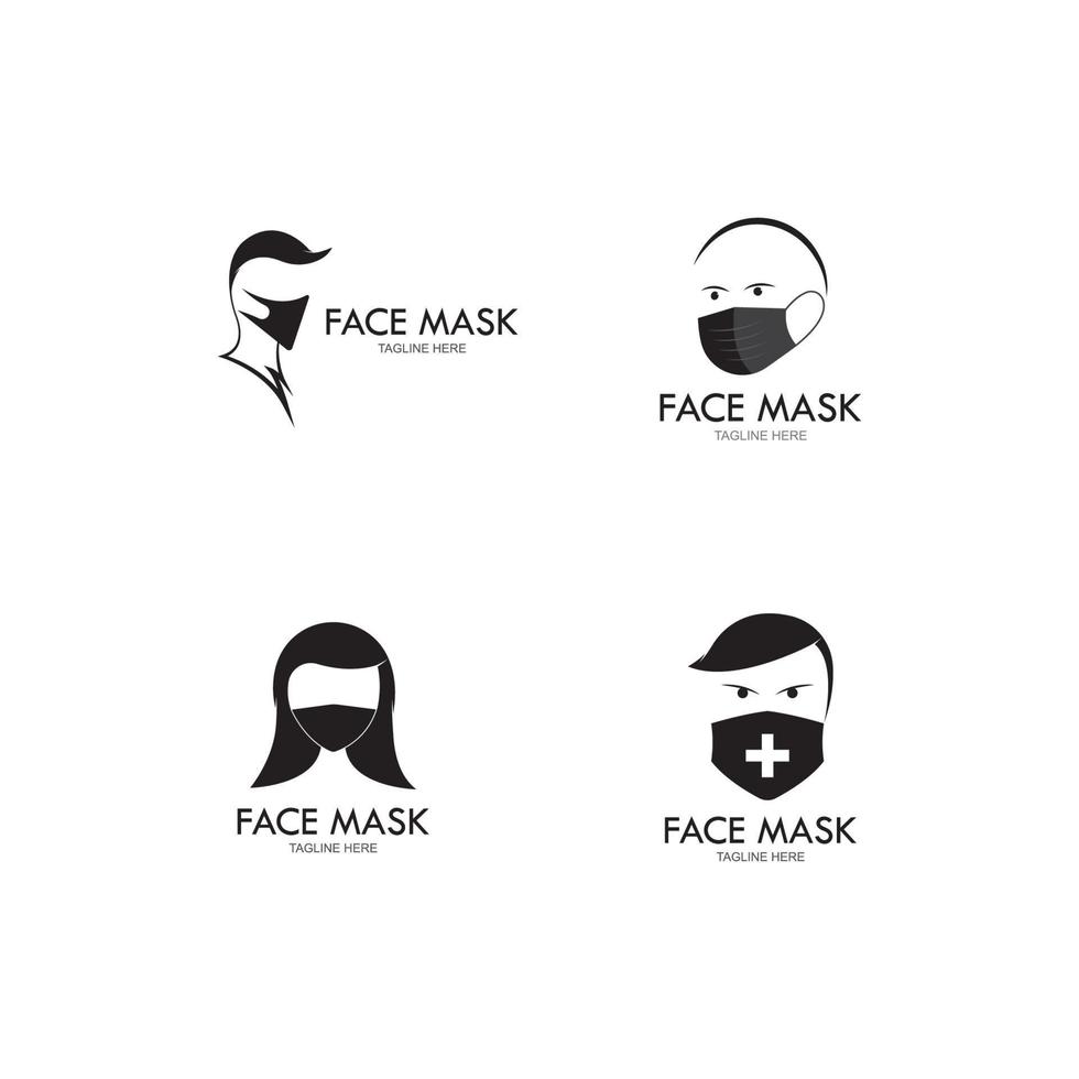 Gesichtsmasken-Logo-Design-Vektor vektor