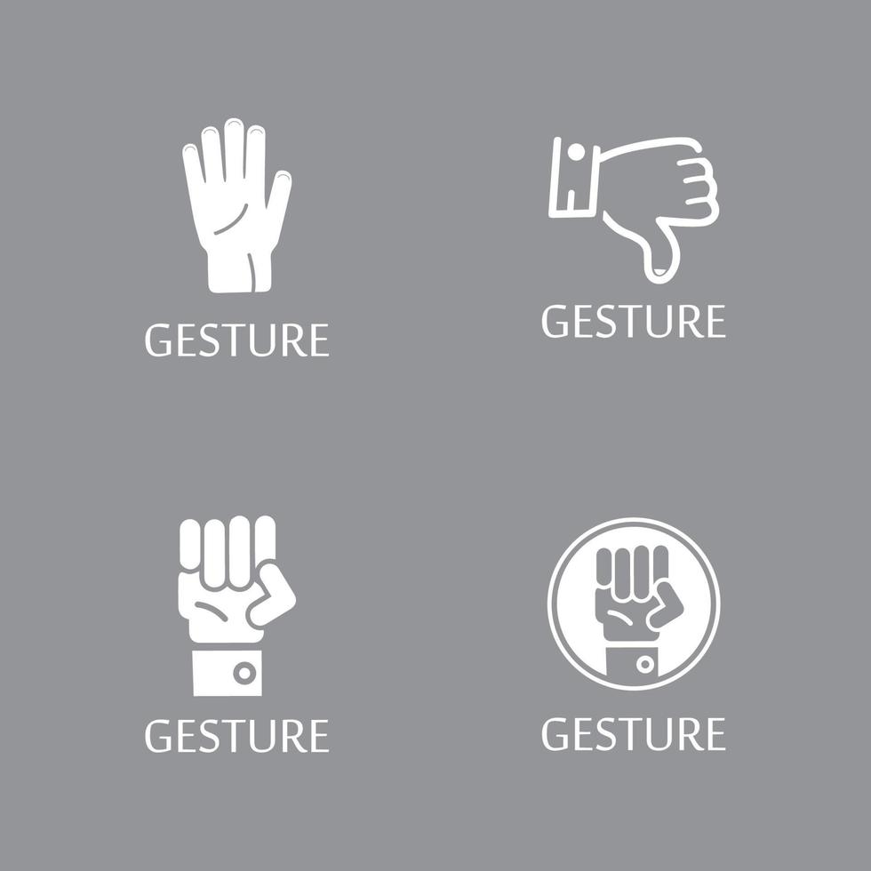 handgesten und zeichensprache isoliert vektor