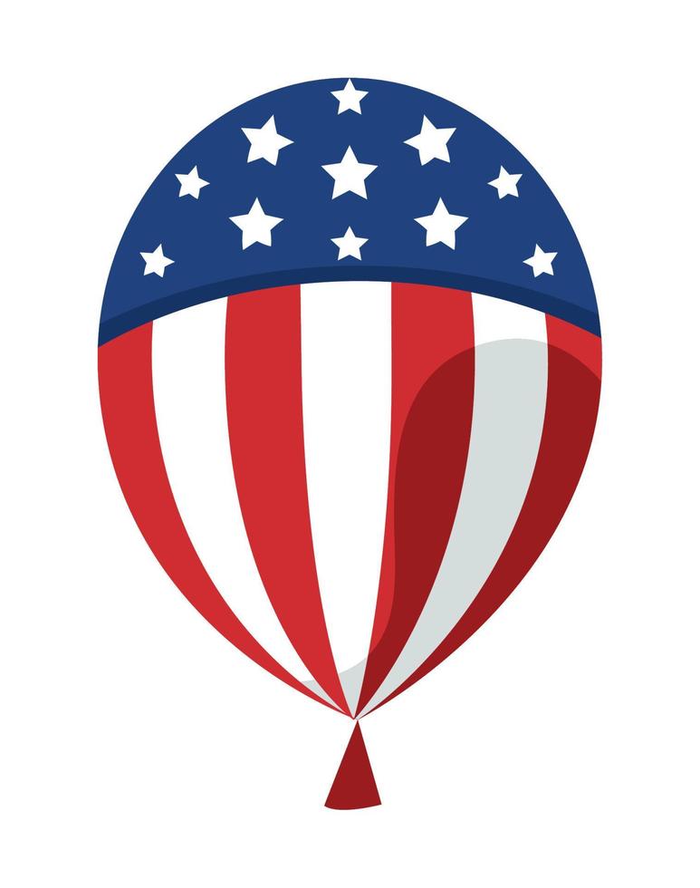 USA flagga i ballong helium vektor
