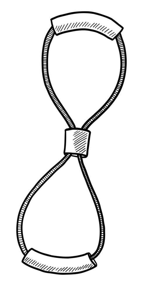 Vektor-Illustration eines Expanders für eine Presse isoliert auf weißem Hintergrund. Gekritzelzeichnung von Hand vektor